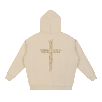 Raiza Messy Cross Heavyweight Hoodie