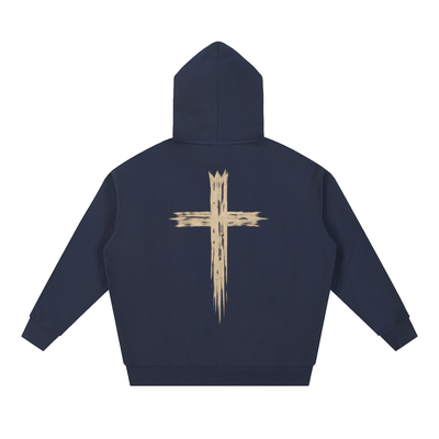 Raiza Messy Cross Heavyweight Hoodie