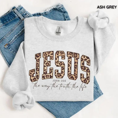 Jesus Leopard Print Sweatshirt