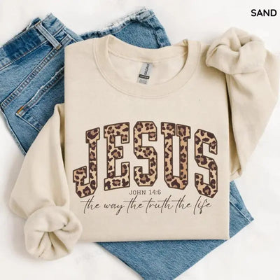 Jesus Leopard Print Sweatshirt