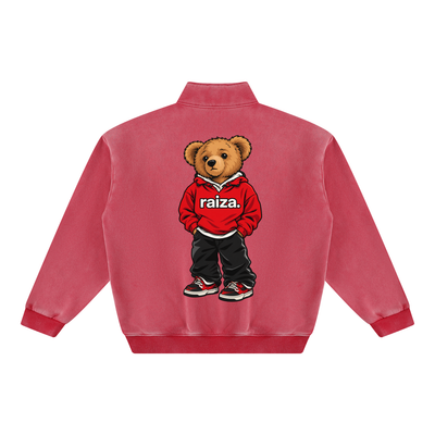 Raiza Bear Vintage Wash Fleece Sweatshirt