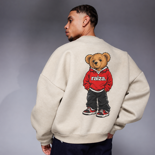Raiza Bear Vintage Wash Fleece Sweatshirt