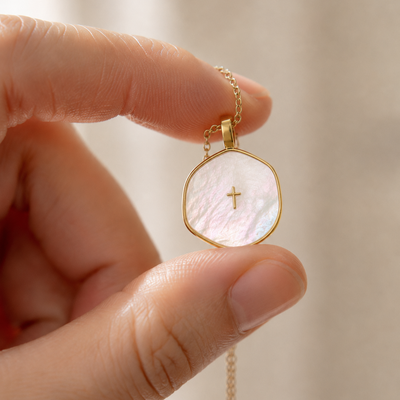 The Grace Mother-of-Pearl Cross Necklace