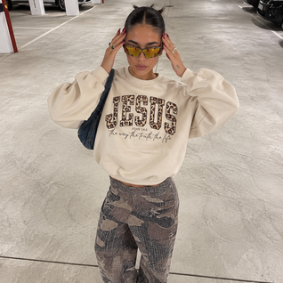 Jesus Leopard Print Sweatshirt