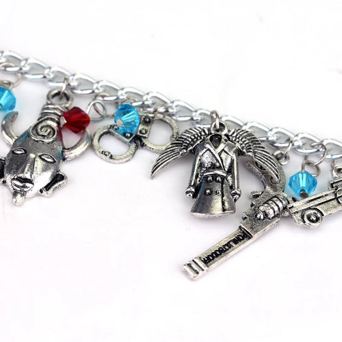 Supernatural Inspired Bracelets for Women Dean Winchester Jewelry Charms Pendants Bangles Bracelet Gothic Chain Wristbands