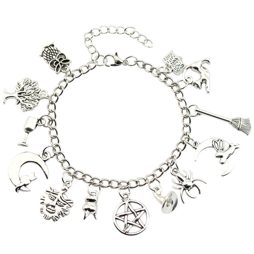 Supernatural Inspired Bracelets for Women Dean Winchester Jewelry Charms Pendants Bangles Bracelet Gothic Chain Wristbands