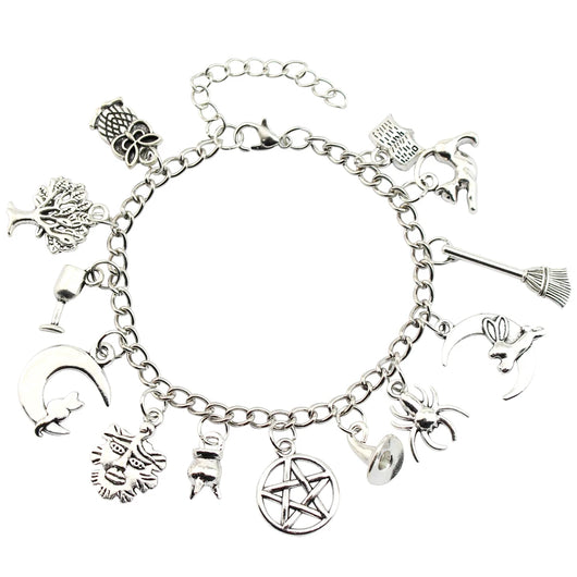 Supernatural Inspired Bracelets for Women Dean Winchester Jewelry Charms Pendants Bangles Bracelet Gothic Chain Wristbands