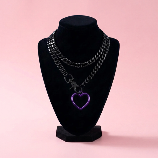 Clasp Heart Slip Chain