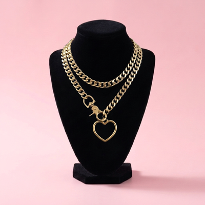 Clasp Heart Slip Chain