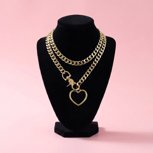 Clasp Heart Slip Chain