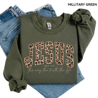 Jesus Leopard Print Sweatshirt