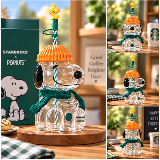 Snoopy Pup Glass Cup