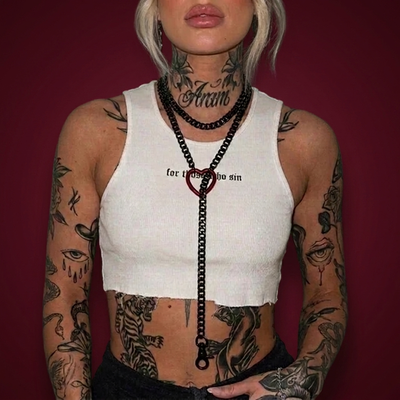 Clasp Heart Slip Chain